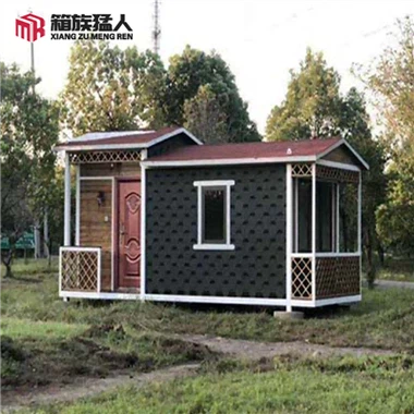 casa de garaje con recipiente